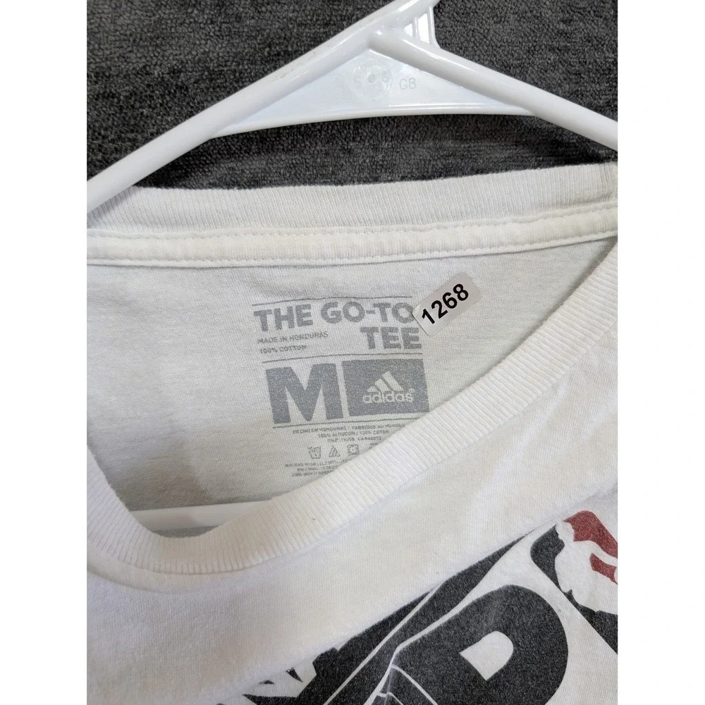 Adidas Miami Heat 2012 NBA Finals Champions White Graphic T-Shirt Mens Medium